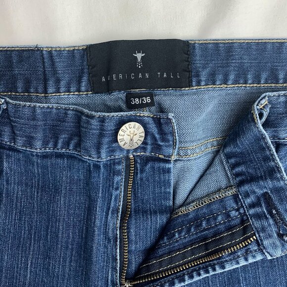 American Tall Carman Tapered Fit Jeans Mens Size 38x36 Blue - Picture 2 of 5